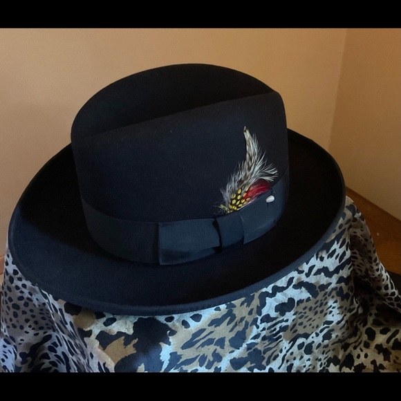 Men’s 100% Wool Hat - Black - Picture 1 of 6